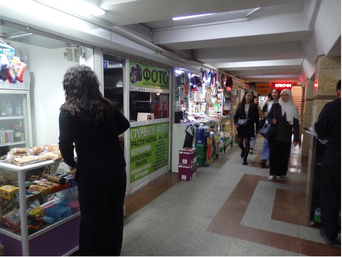 Traders in the underground passage